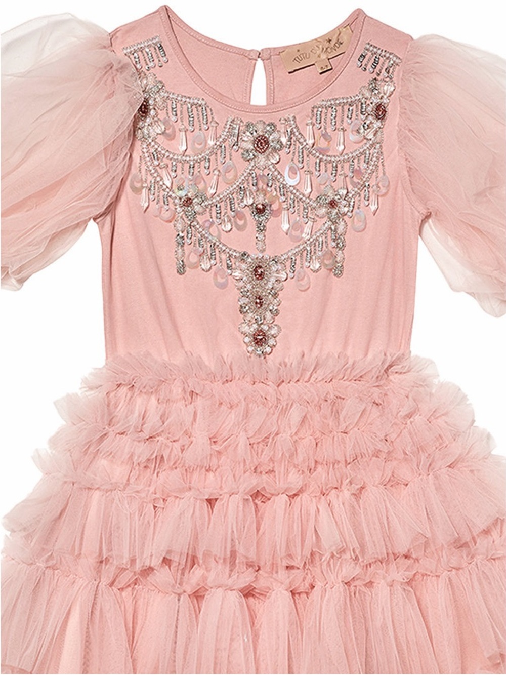 Tutu Du Monde Blush Pink Tulle Party Dress with Jewels NWT size 8 / 9